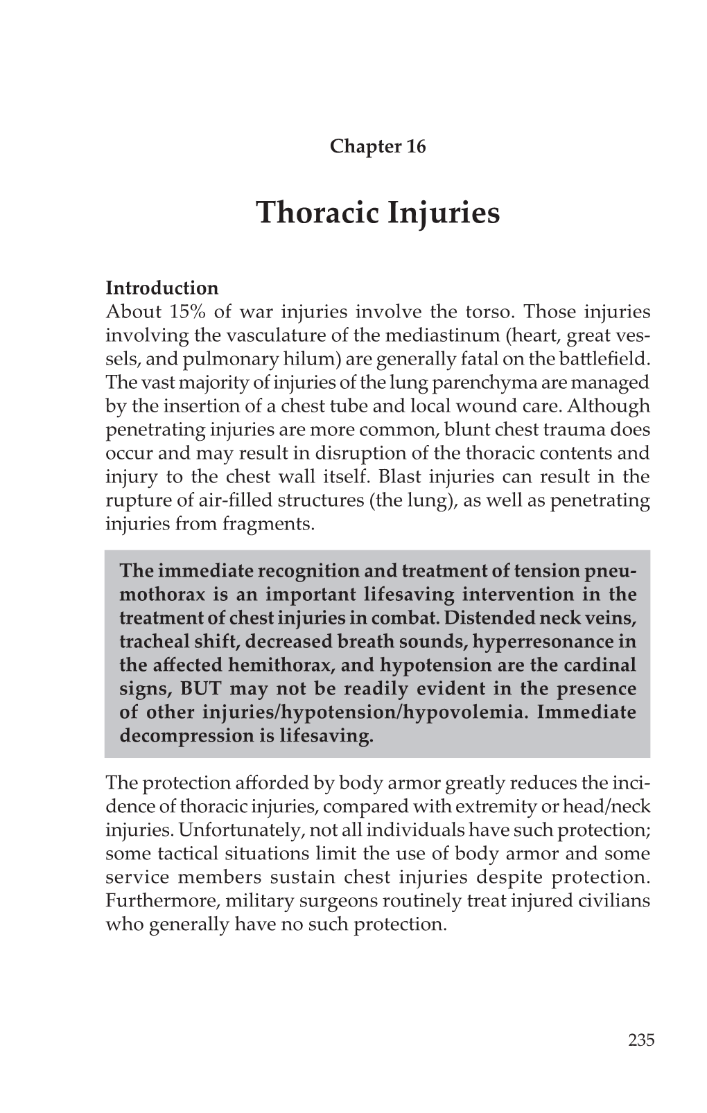 Thoracic Injuries