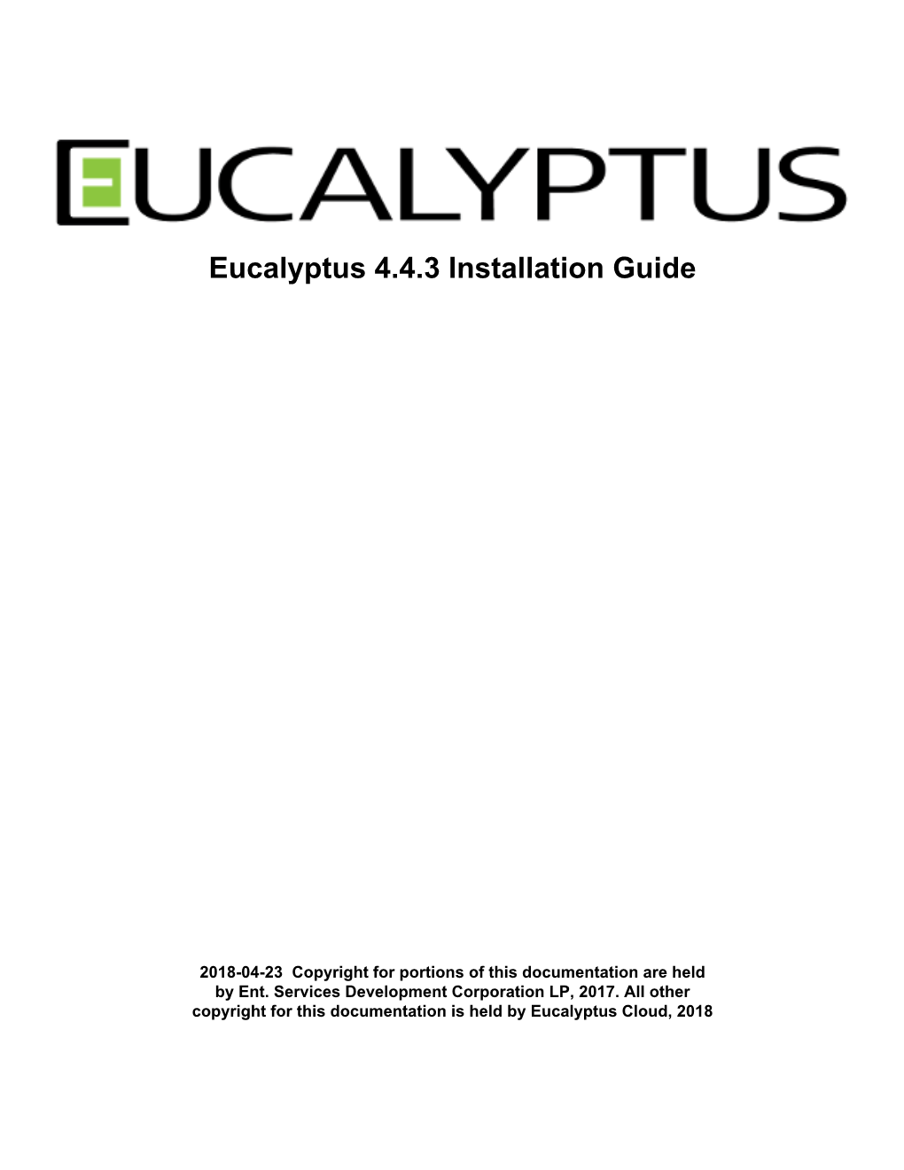 Eucalyptus 4.4.3 Installation Guide