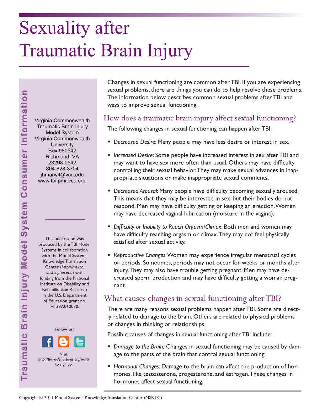 Sexuality After Traumatic Brain Injury