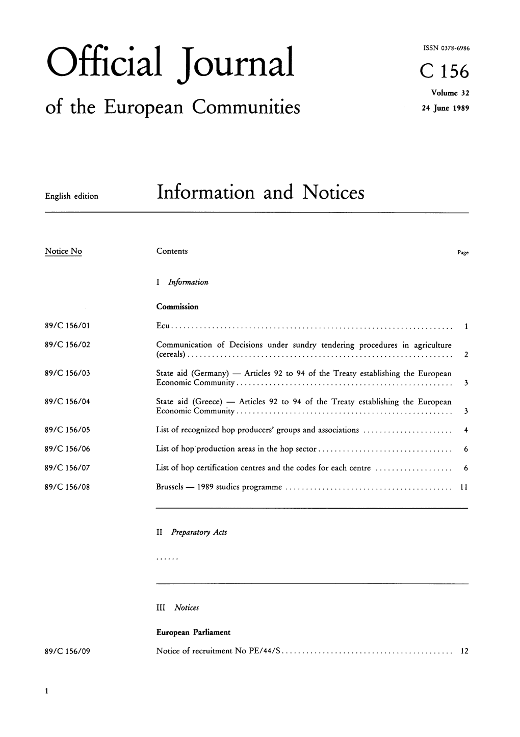 Orricial Journal Ci56 Volume 32 of the European Communities 24 J«~ »«»