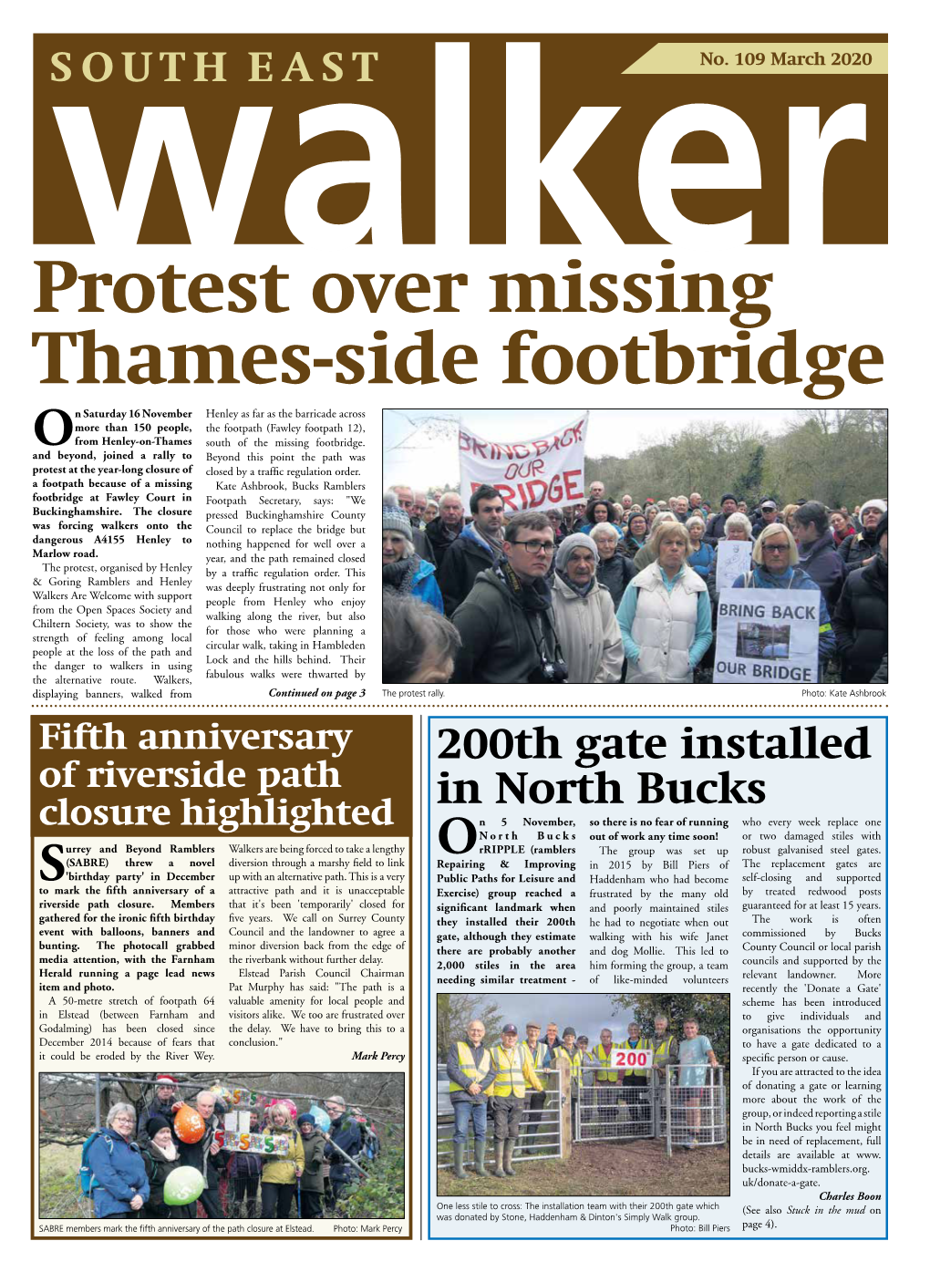 Protest Over Missing Thames-Side Footbridge