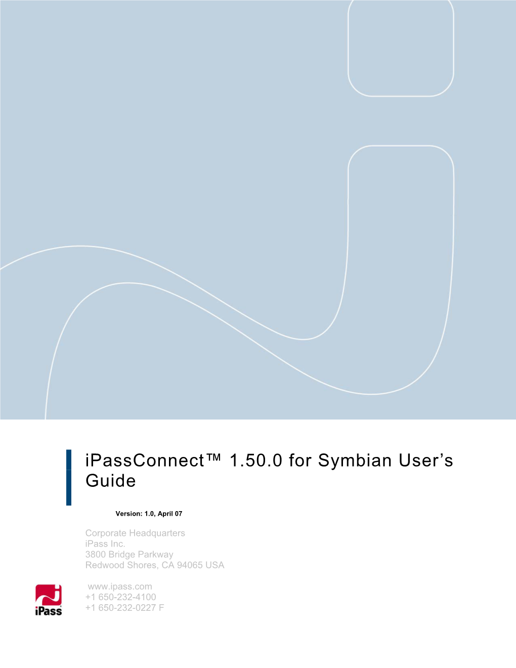Ipassconnect™ 1.50.0 for Symbian User's Guide