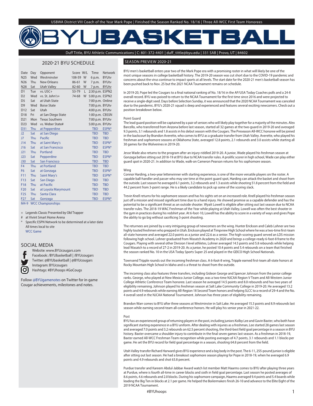 2020-21 Byu Schedule Social Media 1