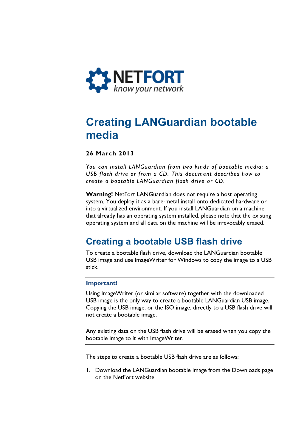 Creating Languardian Bootable Media