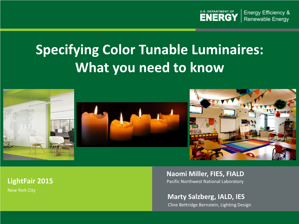 Specifying Color Tunable Luminaires: What You Need to Know