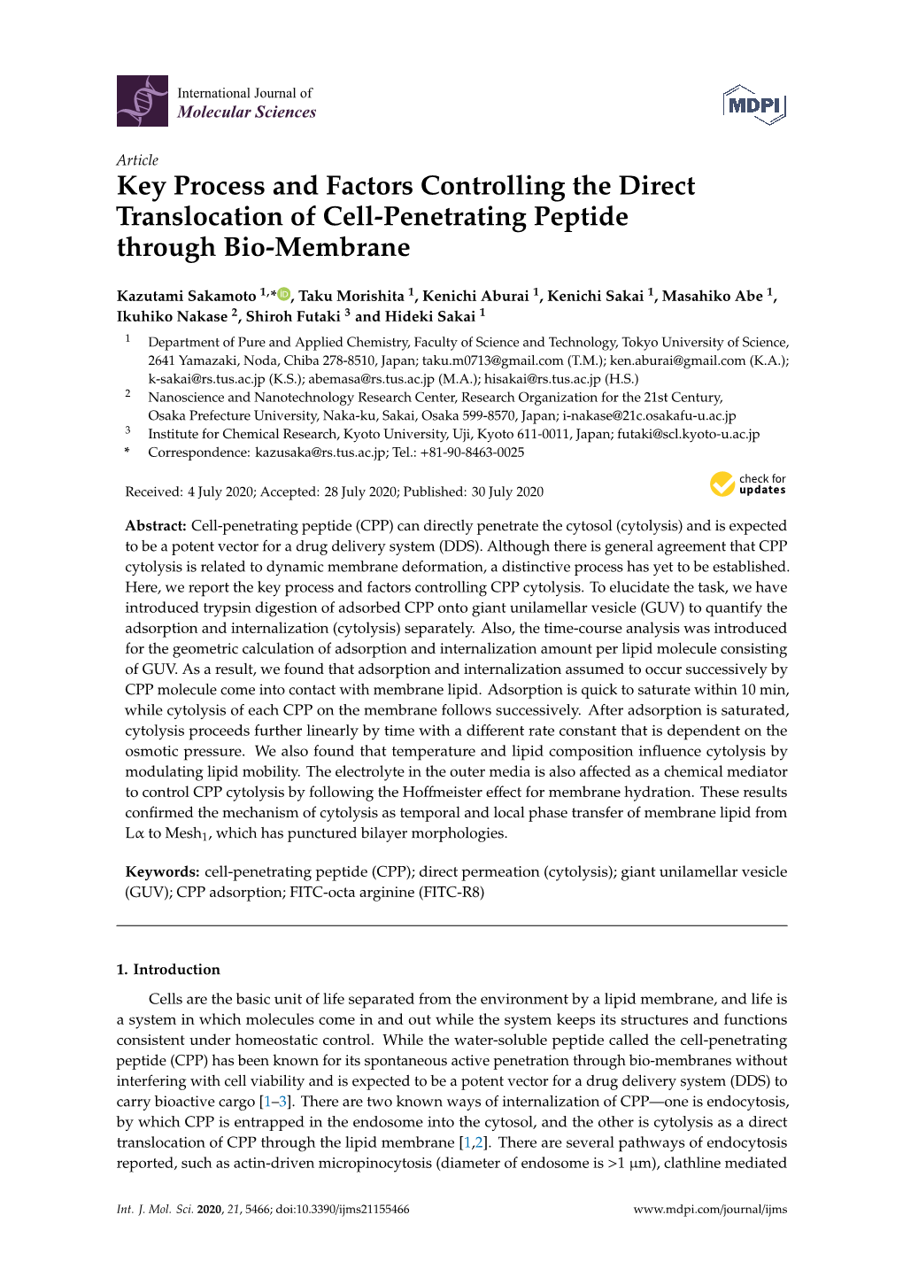 Key Process and Factors Controlling the Direct Translocation of Cell-Penetrating Peptide Through Bio-Membrane