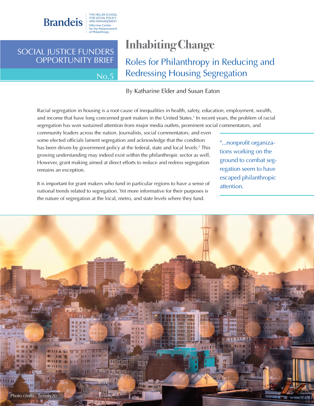 Inhabiting Change: Roles for Philanthropy In