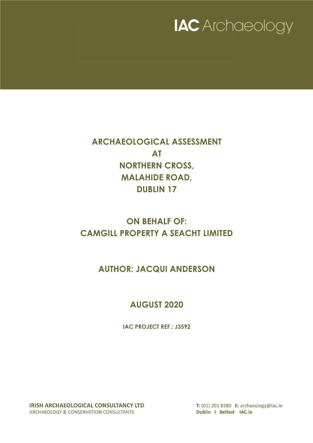 IAC Archaeological Assessment Report.Pdf 10837 KB