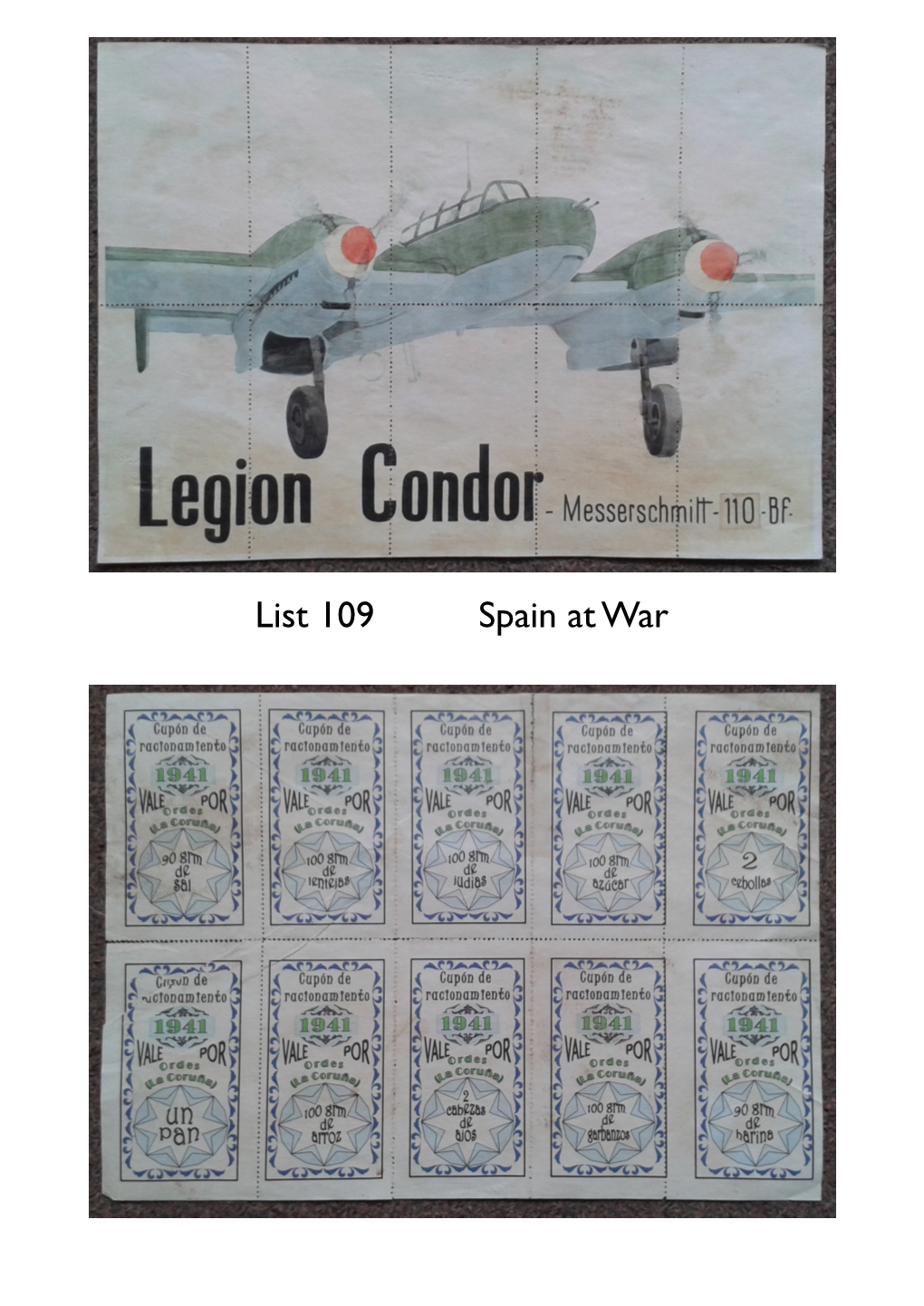 List 109 Spain at War [Spanish Civil War]