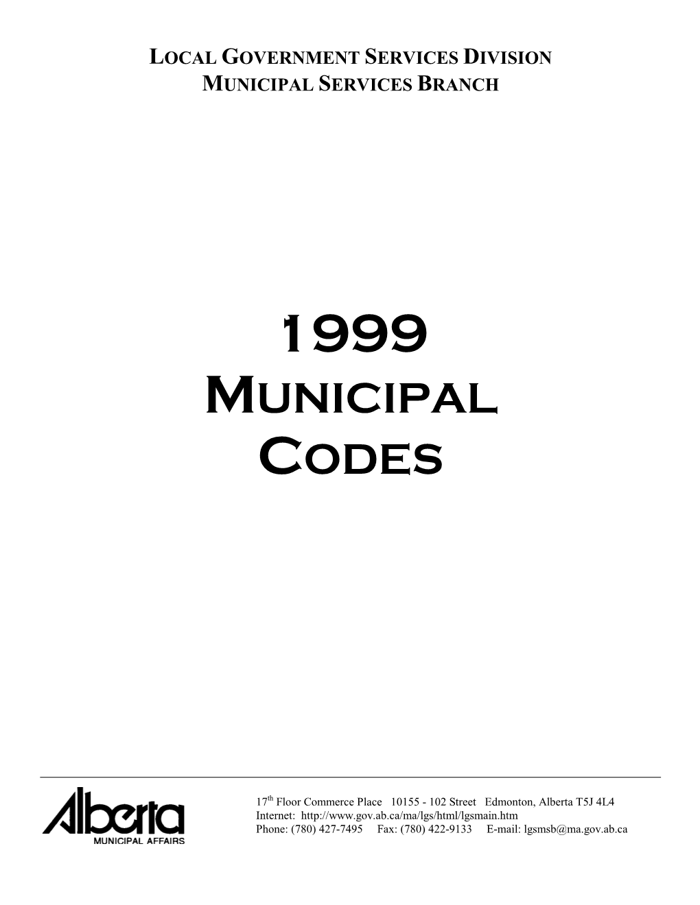 1999 Municipal Codes