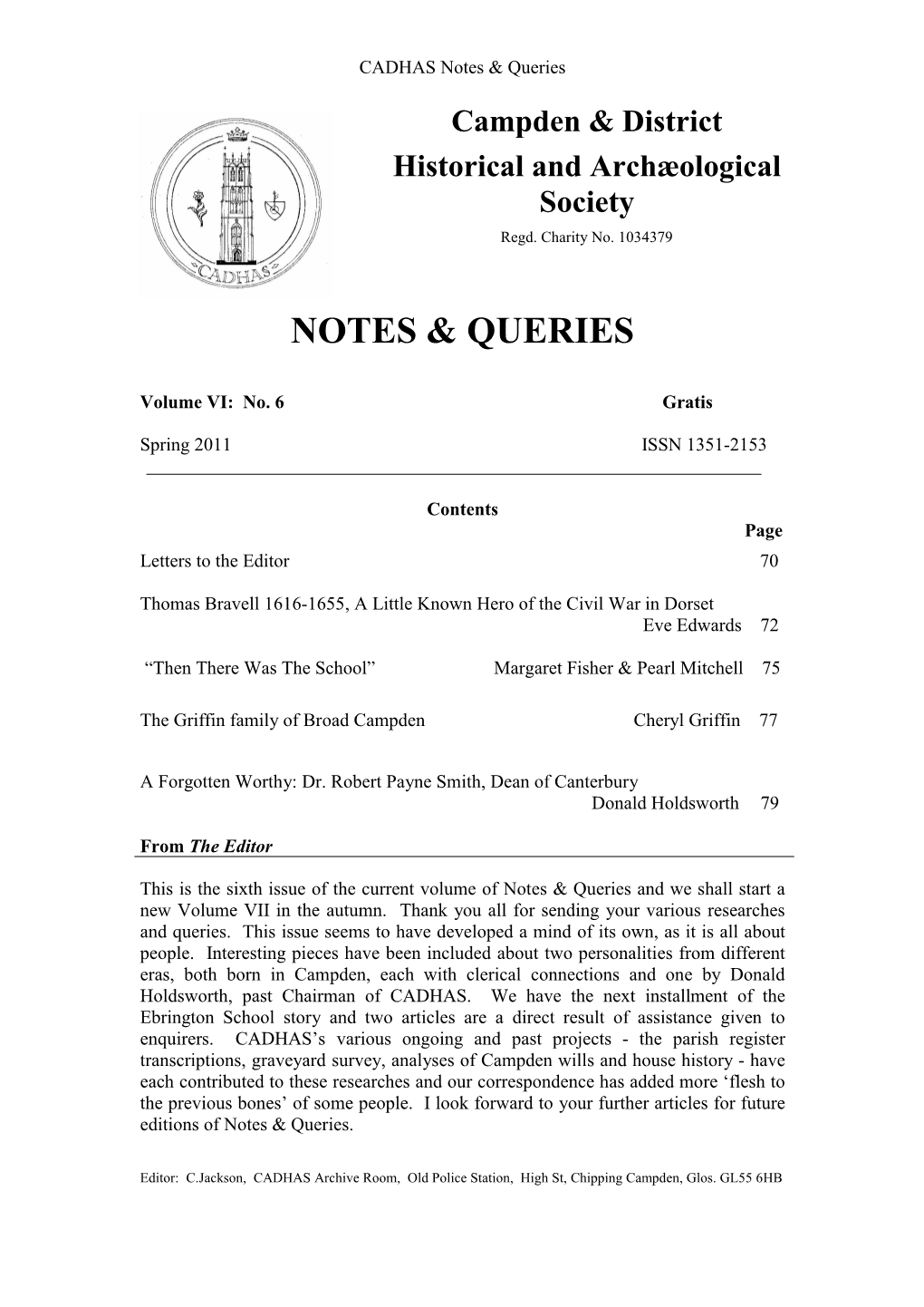 Notes & Queries Notes & Queries