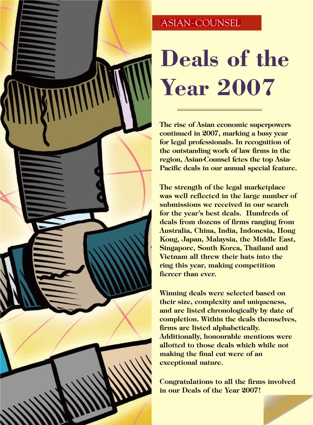 Deals of the Year 2007