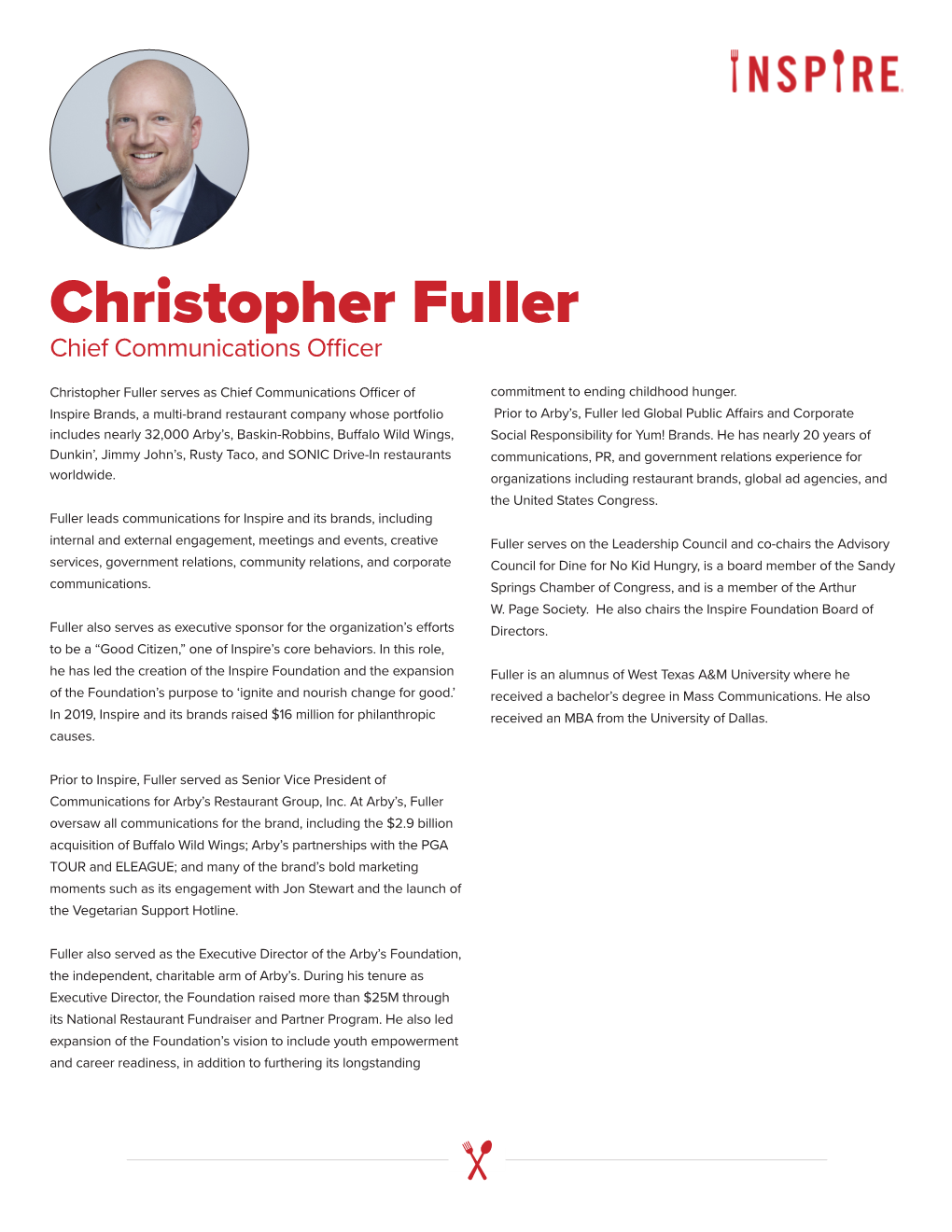 Christopher Fuller Chief Communications Officer