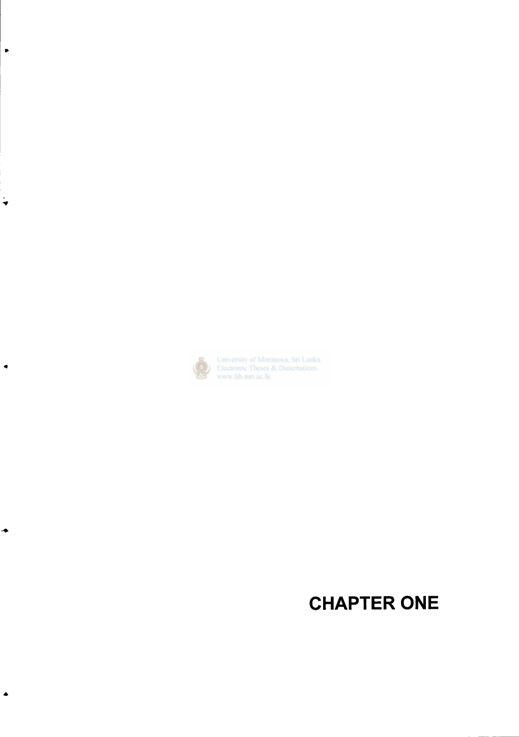 Chapter One 1