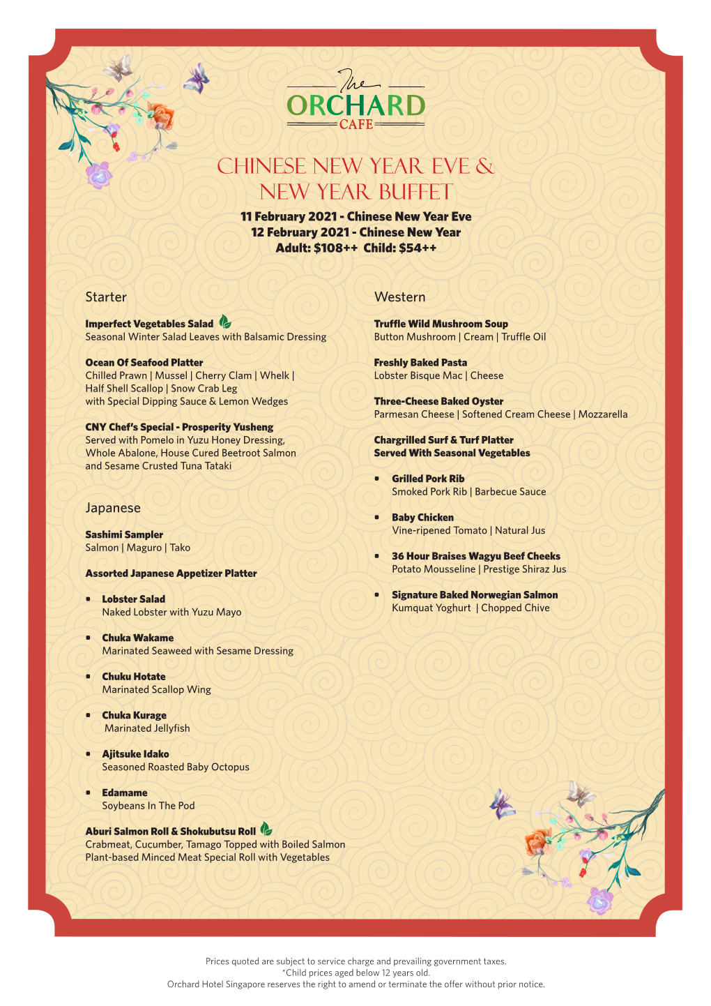 Chinese New Year EVE & New Year Buffet