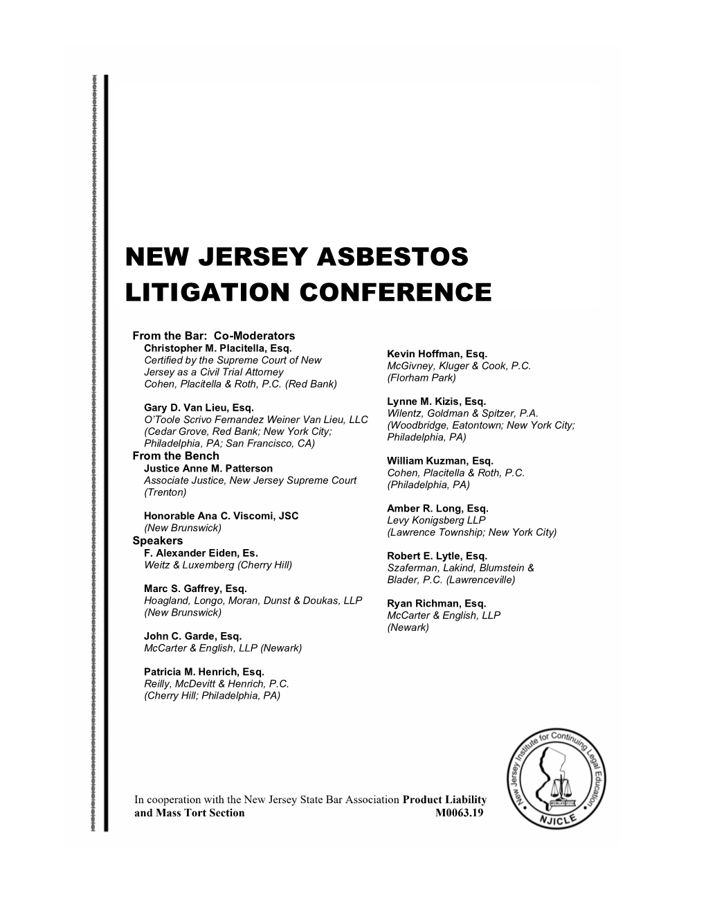 New Jersey Asbestos Litigation Conference