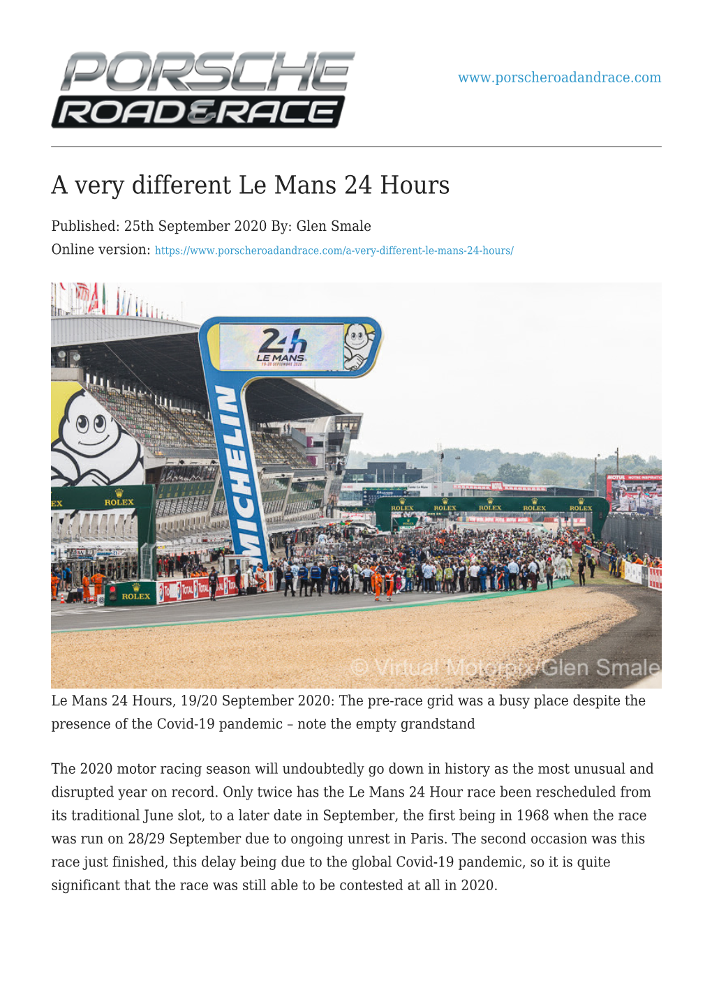 A Very Different Le Mans 24 Hours