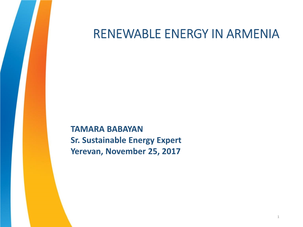 Renewable Energy in Armenia