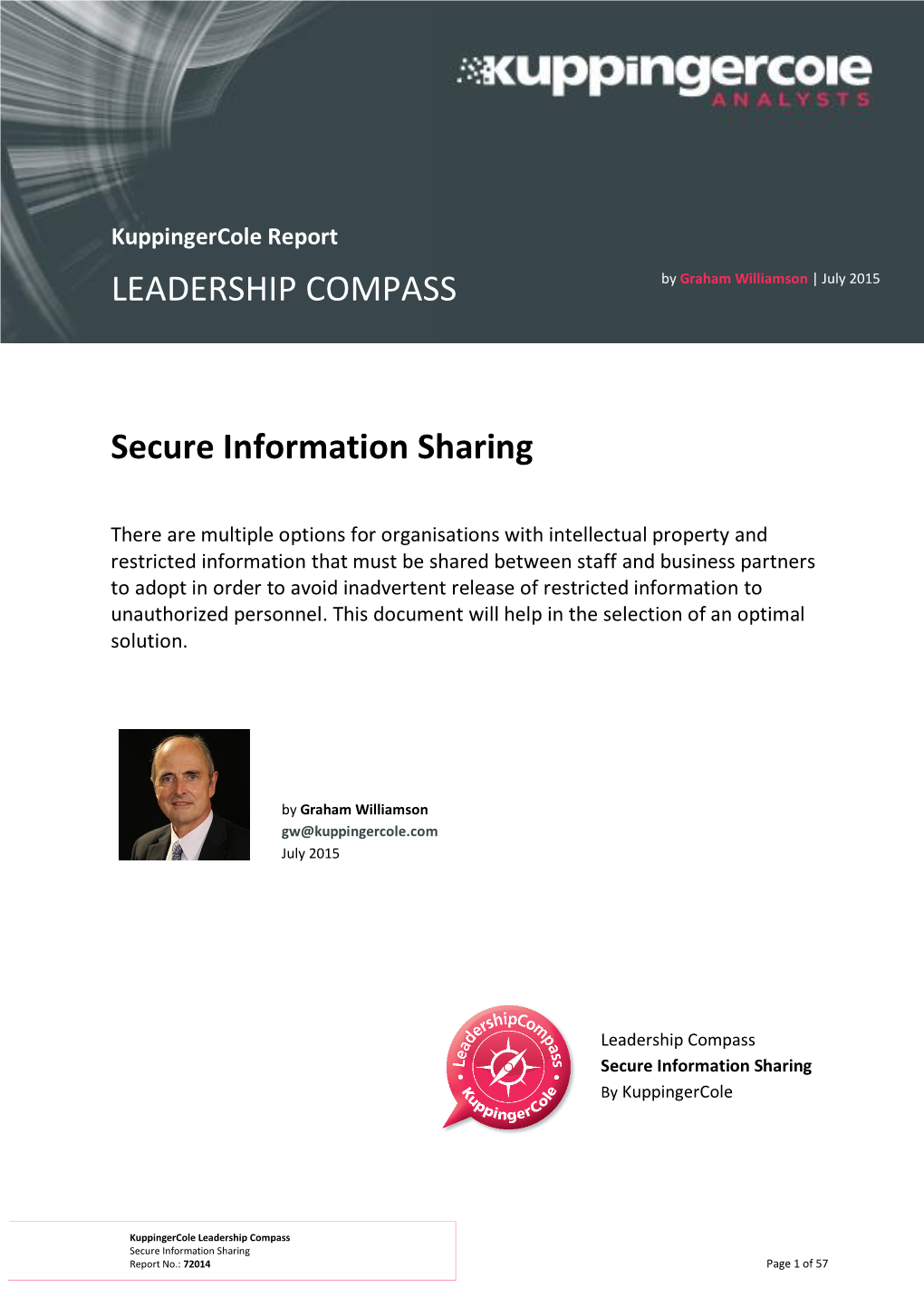 Secure Information Sharing LEADERSHIP COMPASS