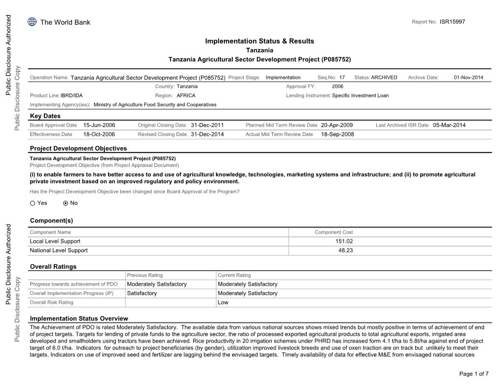 World Bank Document