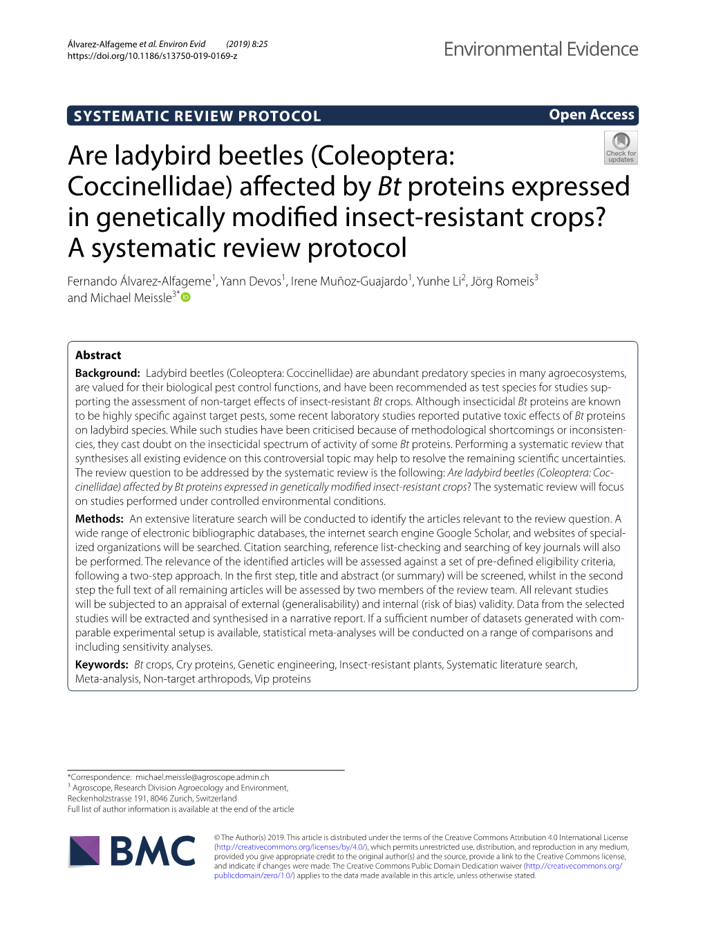 Are Ladybird Beetles (Coleoptera: Coccinellidae) Affected by Bt Proteins Expressed in Genetically Modified Insect-Resistant Crop