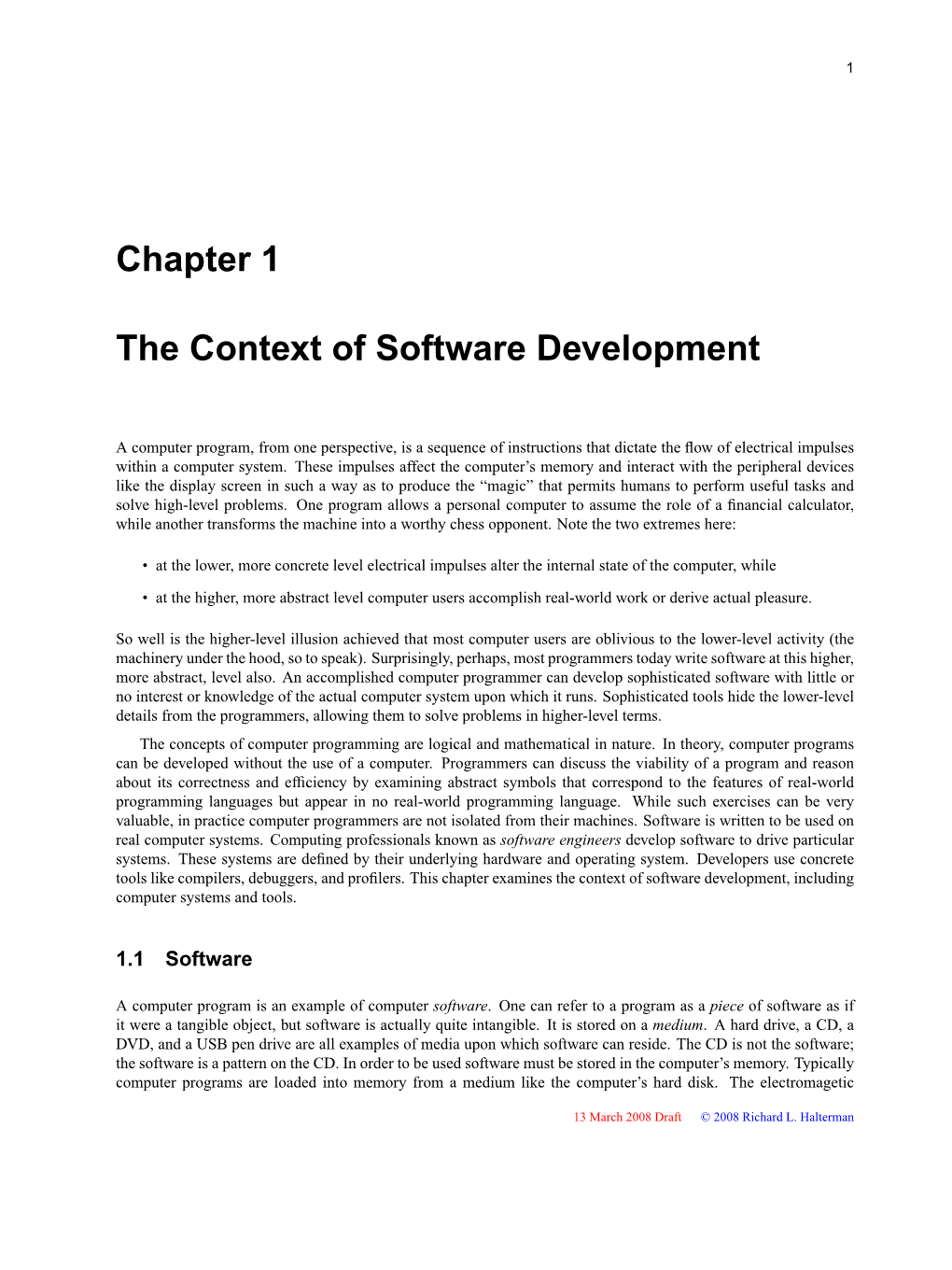 Chapter 1 the Context of Software Development