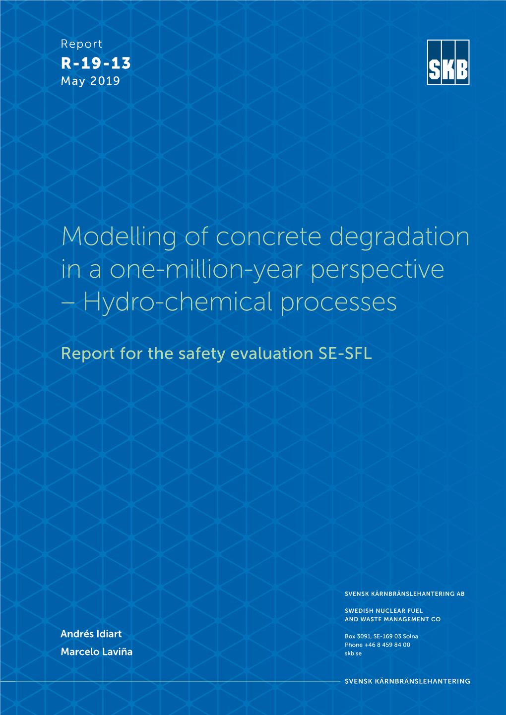 Modelling of Concrete Degradation in a One-Million-Year Perspective – Hydro-Chemical Processes