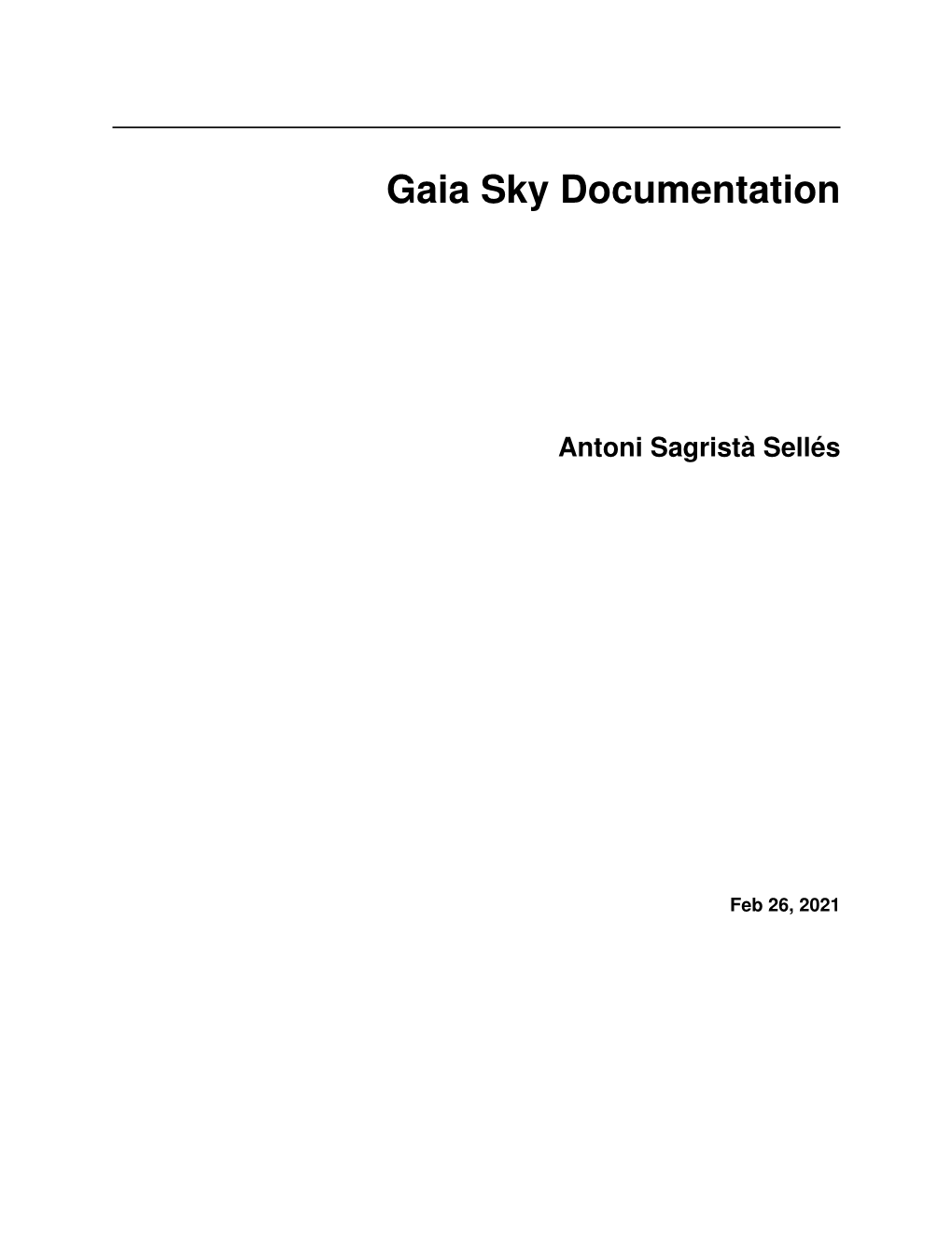 Gaia Sky Documentation