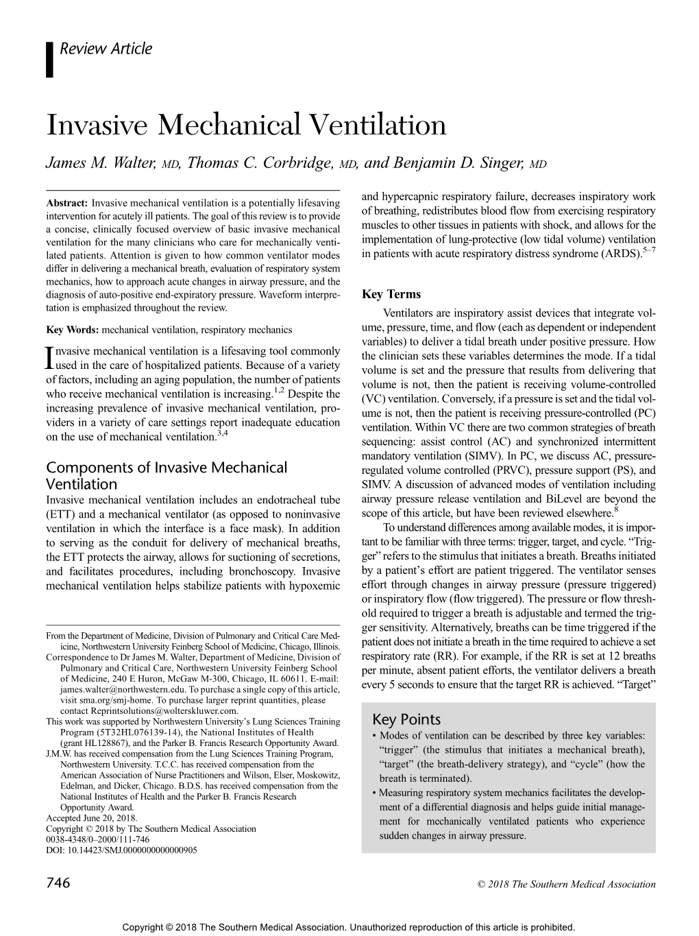 Invasive Mechanical Ventilation