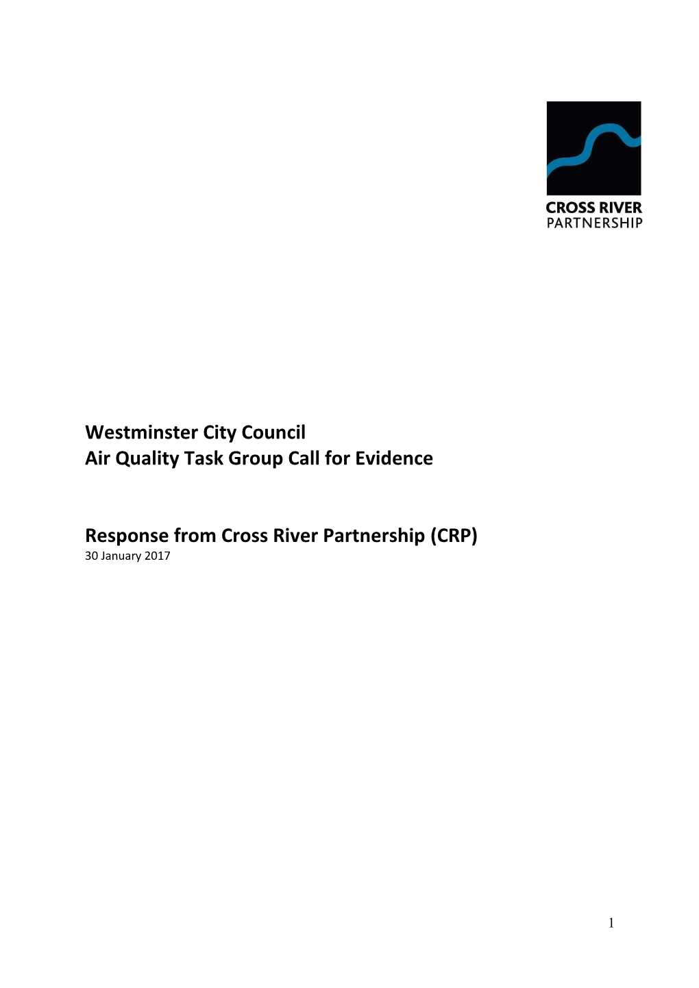 Cross River Partnership Evidence for the Westminster Council Air Quality