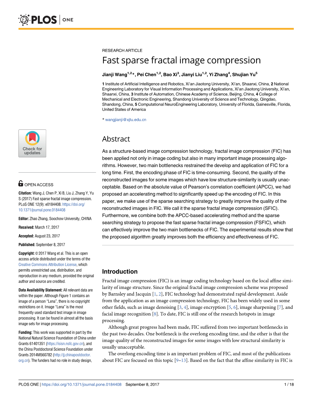 Fast Sparse Fractal Image Compression