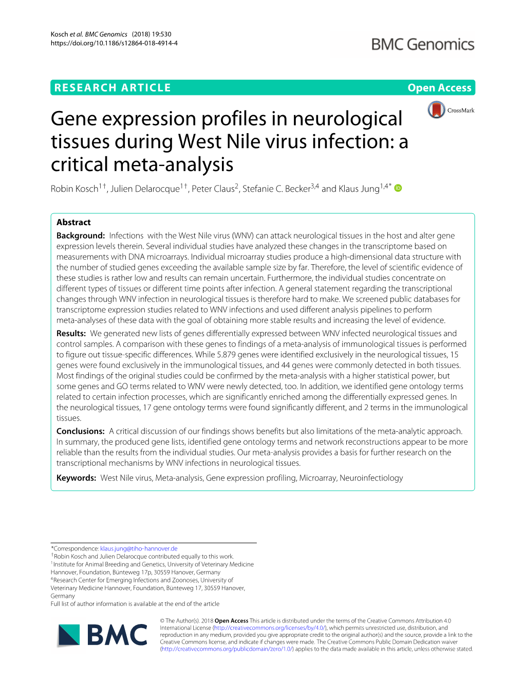 Gene Expression Profiles in Neurological