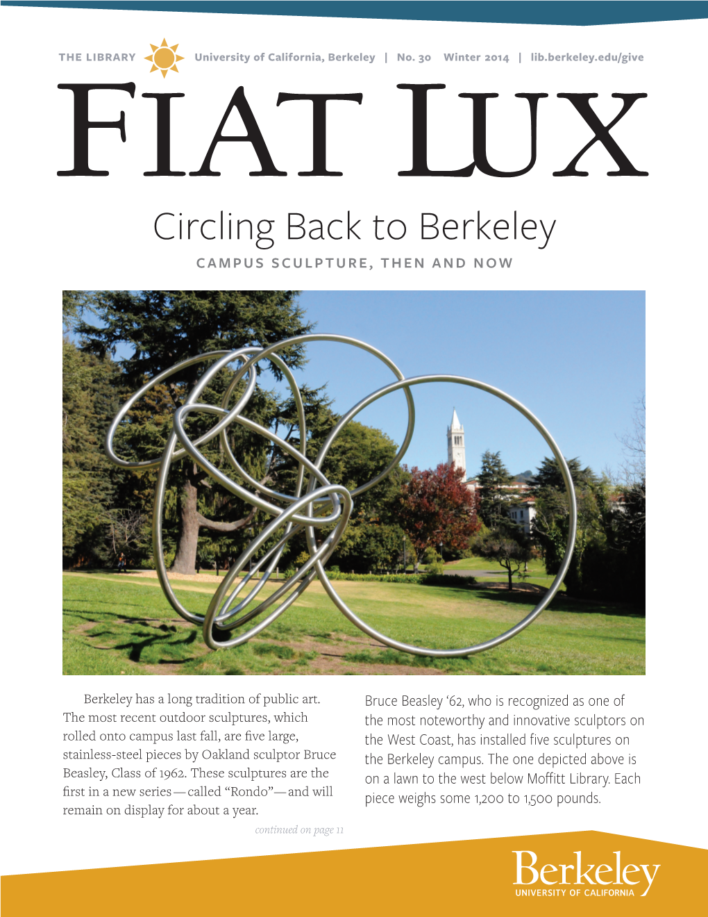 Circling Back to Berkeley CAMPUS SCULPTURE, THEN and NOW