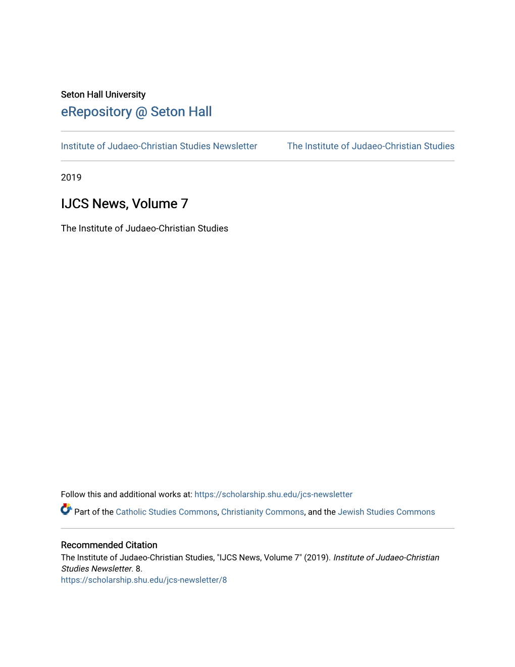 IJCS News, Volume 7