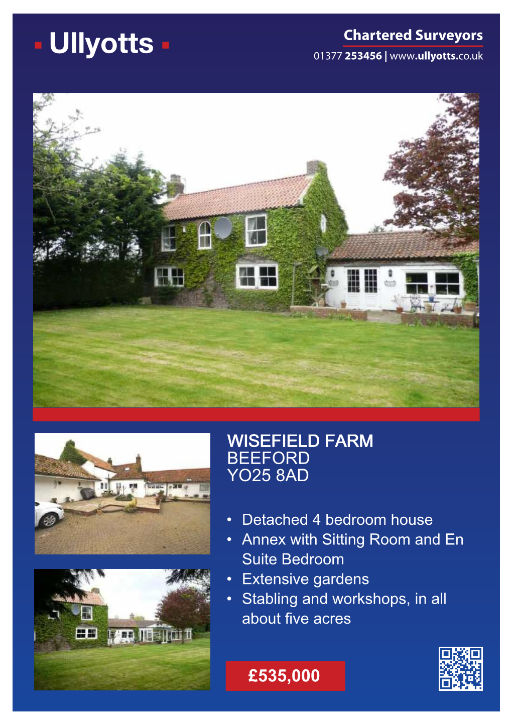 £535,000 Wisefield Farm Beeford Yo25