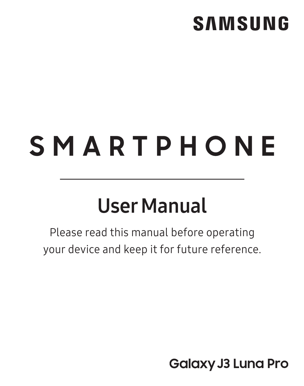 Samsung Galaxy J3 Luna Pro S327VL User Manual