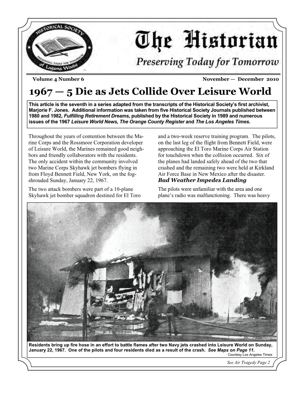 1967 — 5 Die As Jets Collide Over Leisure World