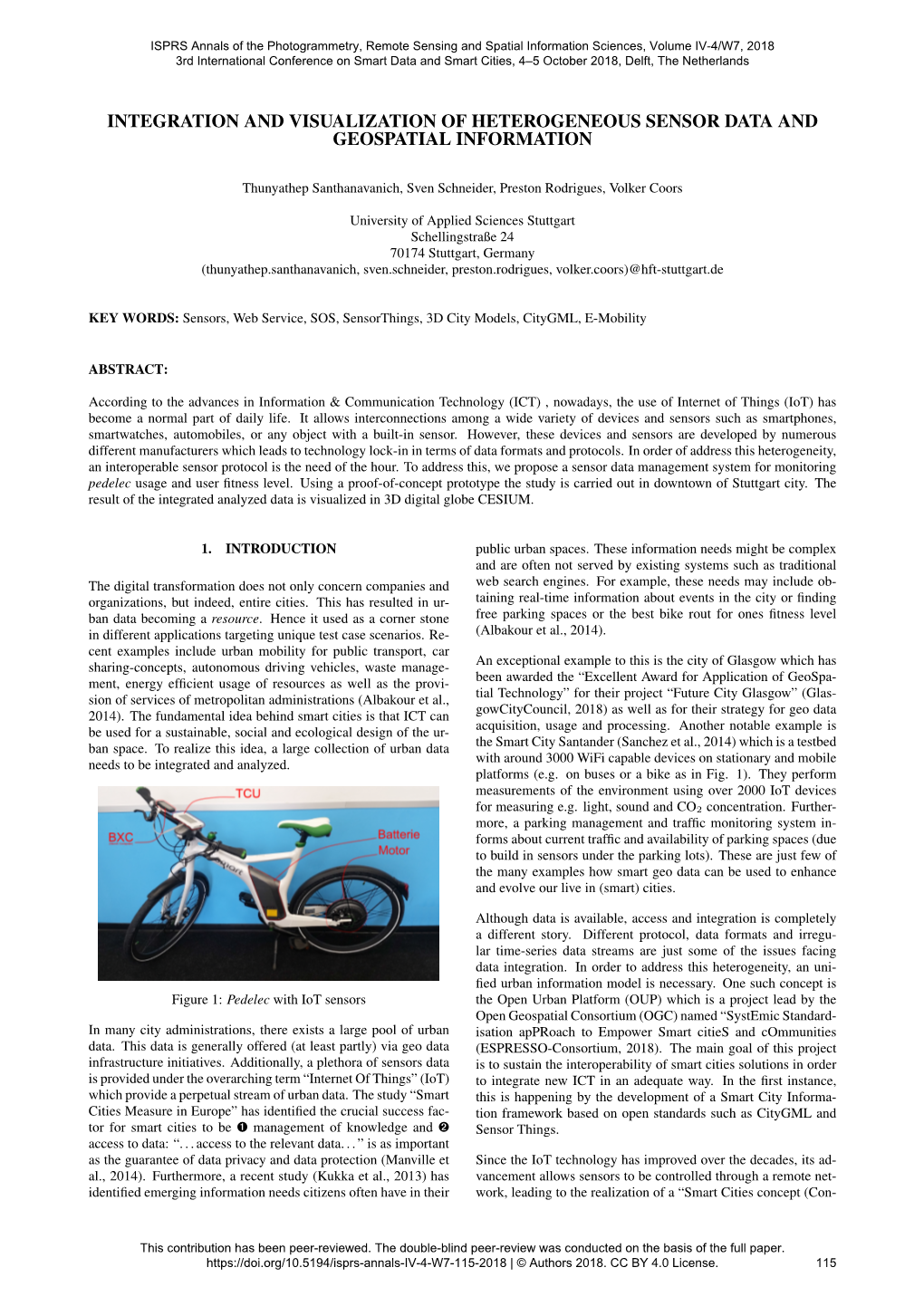 Integration and Visualization of Heterogeneous Sensor Data and Geospatial Information