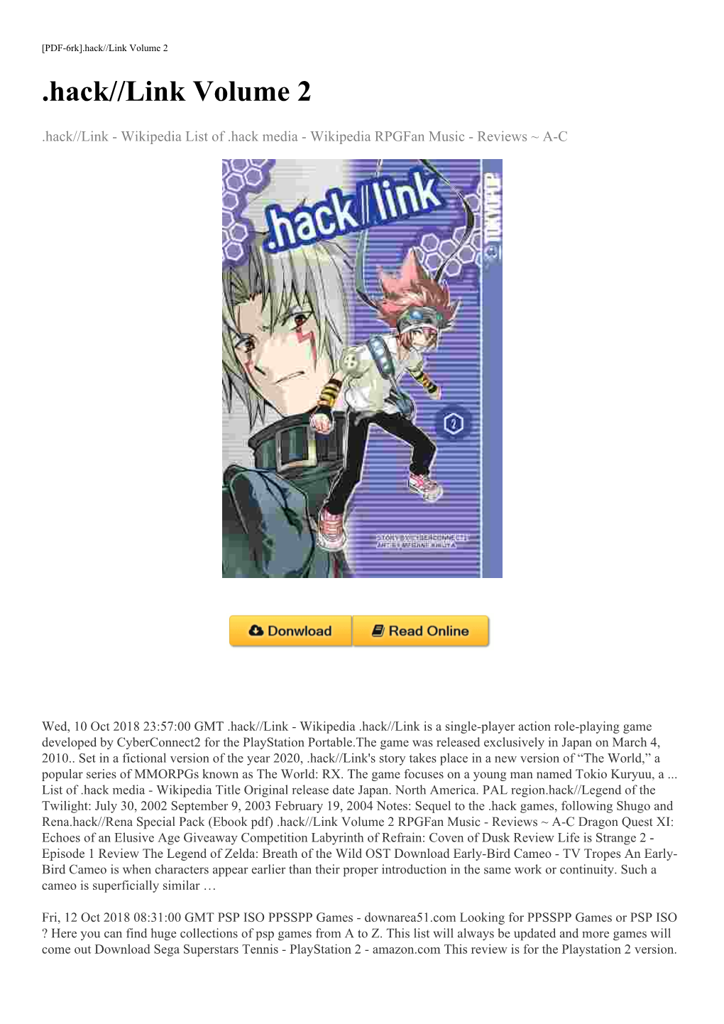 (Ebook Pdf) .Hack//Link Volume 2