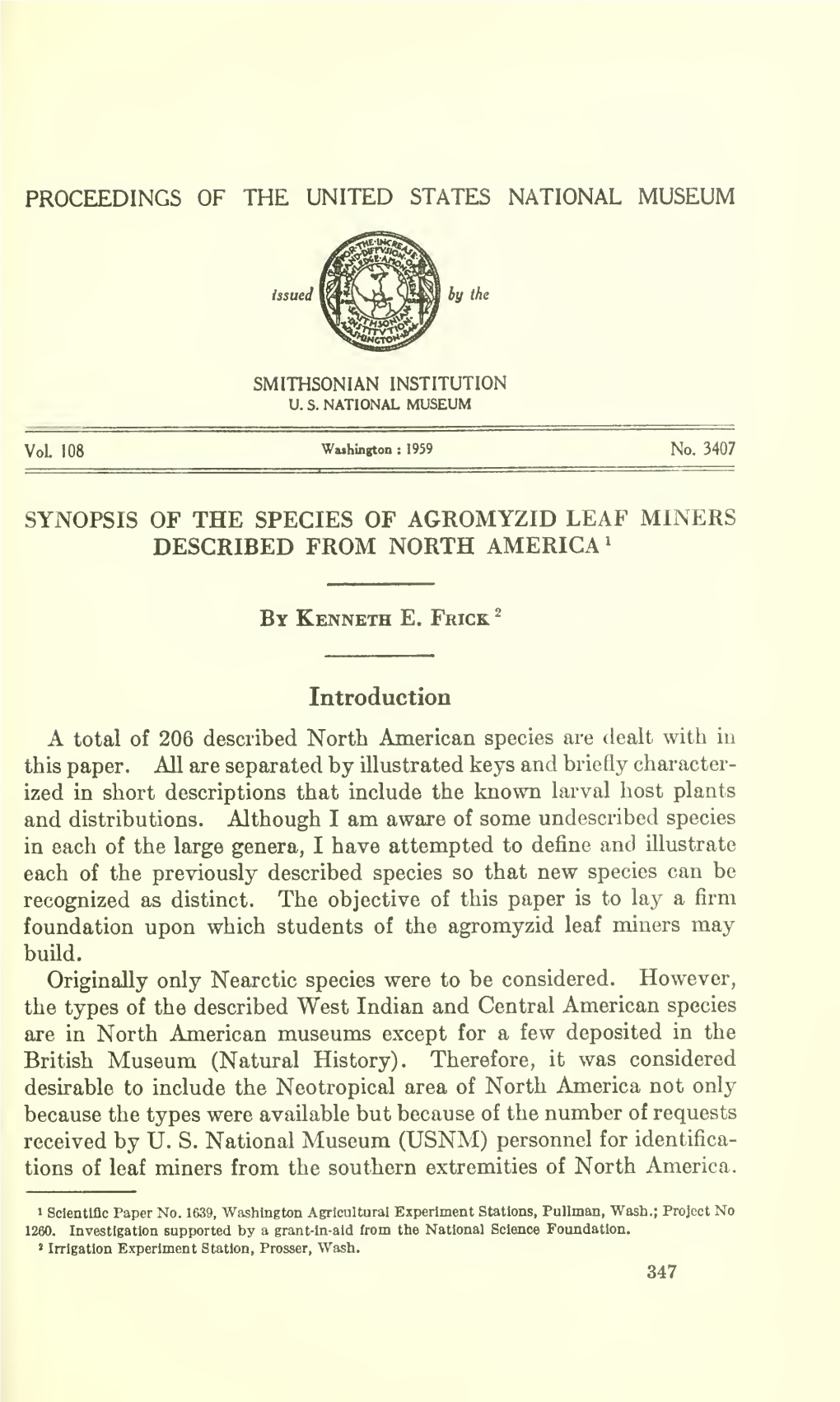 Proceedings of the United States National Museum