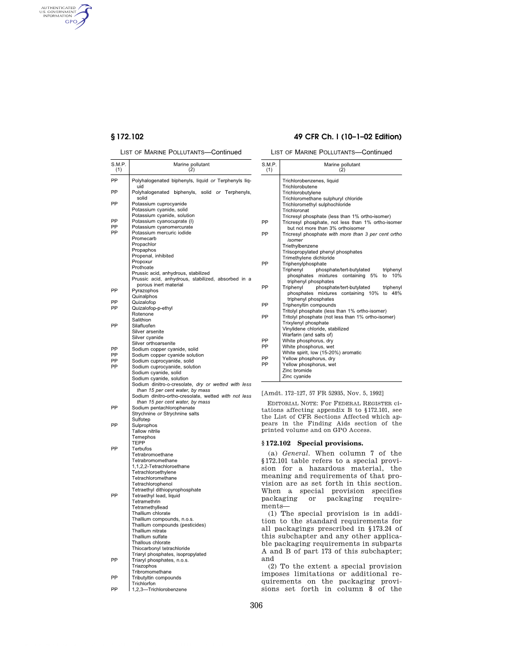 49 CFR Ch. I (10–1–02 Edition)