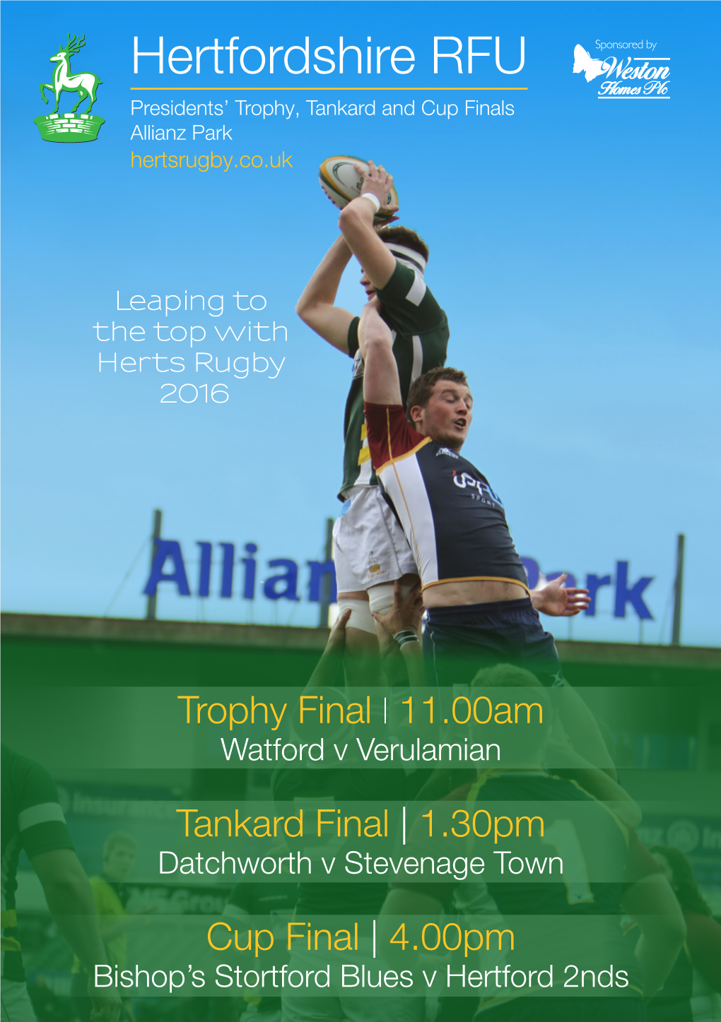 Hertfordshire RFU Sponsored by Presidents’ Trophy, Tankard and Cup Finals 7766 Allianz Park Hertsrugby.Co.Uk