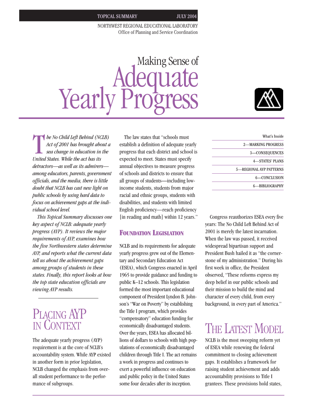 Making Sense of Adequate Yearly Progress