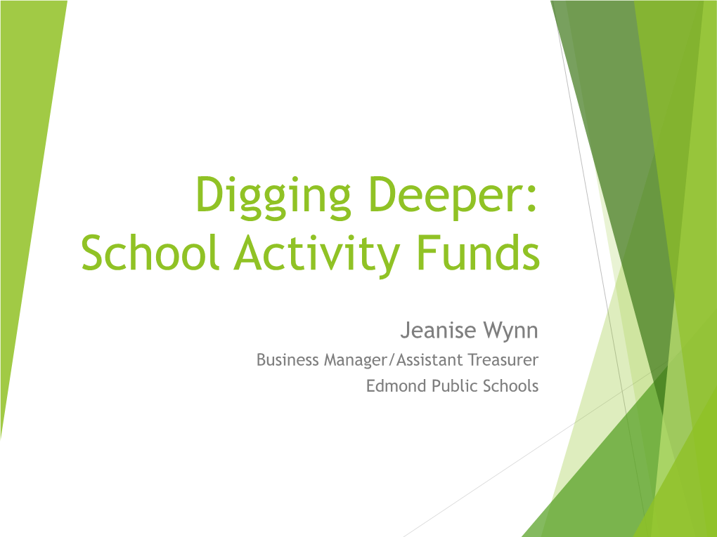 School Activity Funds