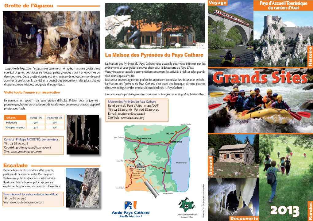 Grands Sites Découverte Pays Touristique D’Accueil Du Canton D’Axat 2013