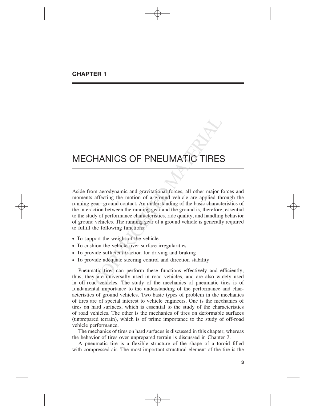 Mechanics of Pneumatic Tires