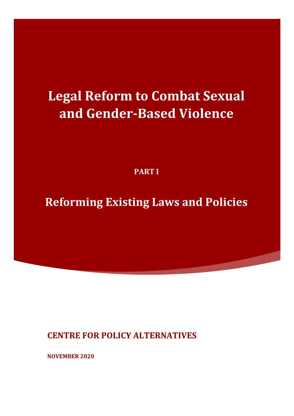 Legal Reform to Combat Sexual and Gender-Based Violence