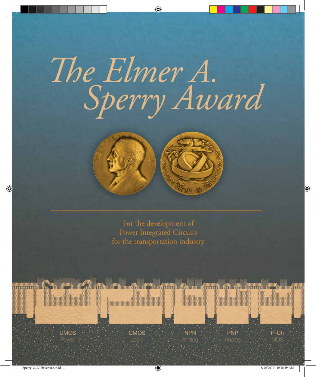 The Elmer A. Sperry Award for 2017