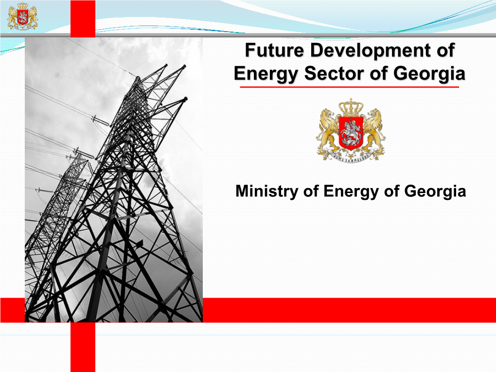 Future Development of Energy Sector of Georgia