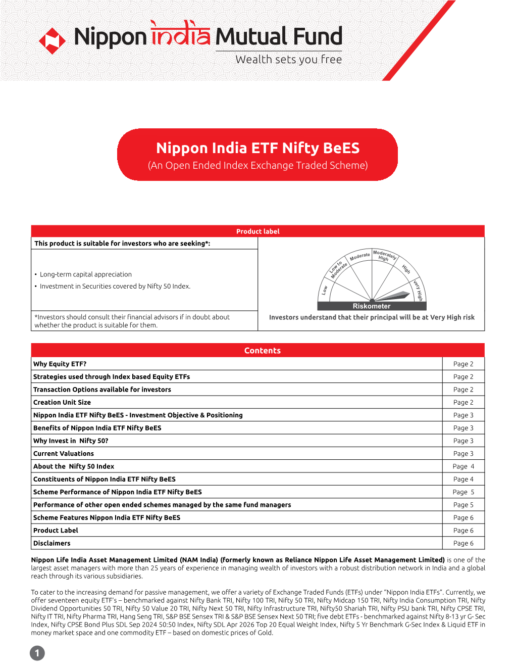 Nippon India ETF Nifty Bees (An Open Ended Index Exchange Traded Scheme)